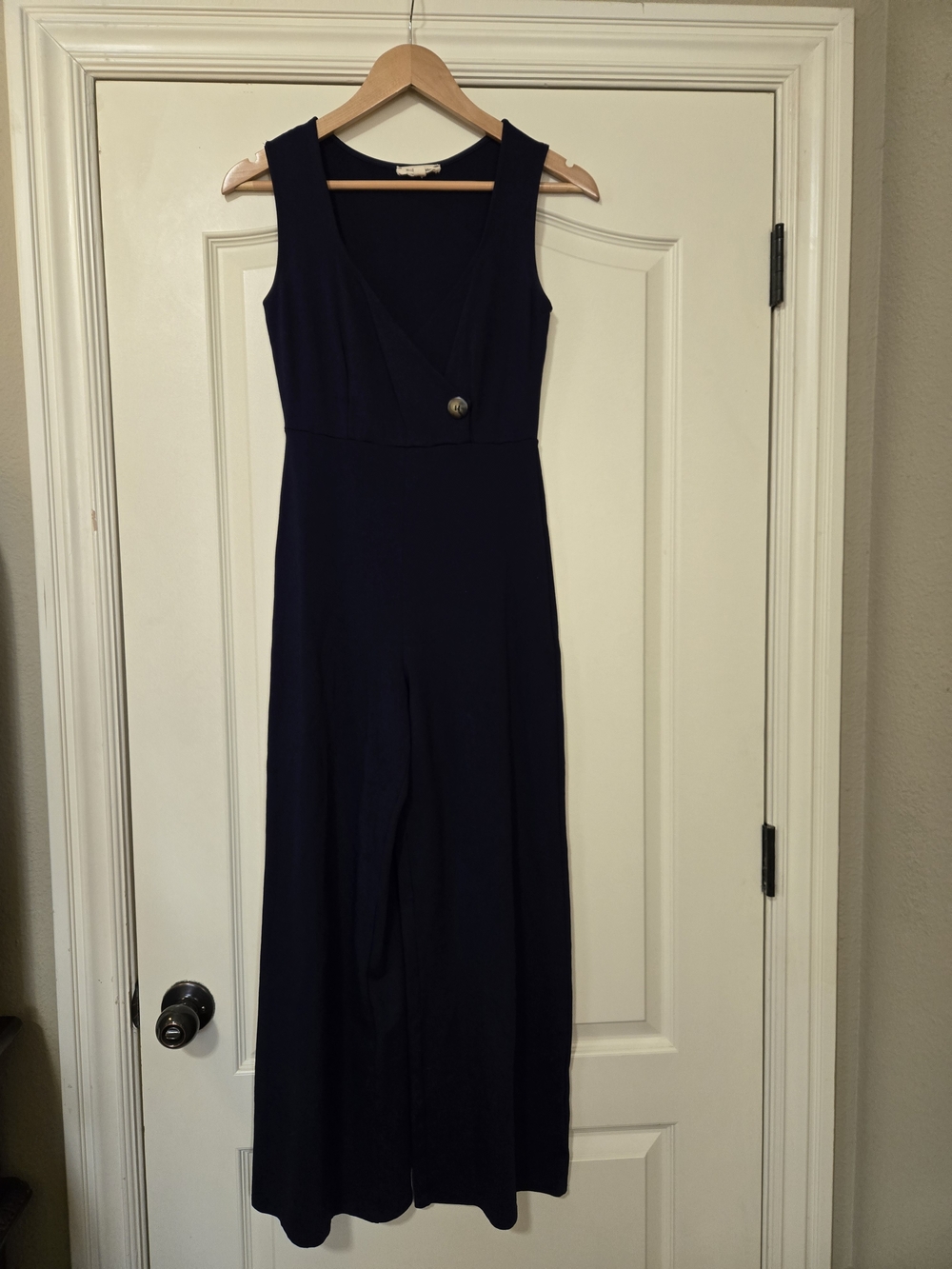 Rolla Coster Navy Sleeveless V-Neck Wide Leg Jumpsuit Layering